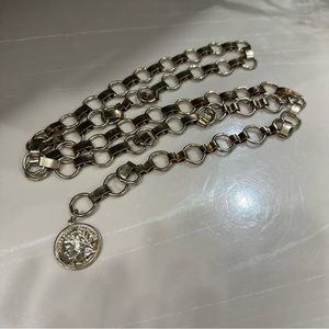 VTG Republique Francaise Gold Tone Metal Chain Body Belt